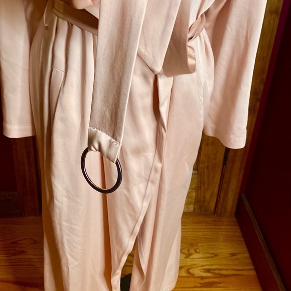 Soia & Kyo Pink Blush Trench Coat sz L - Picture 9 of 14